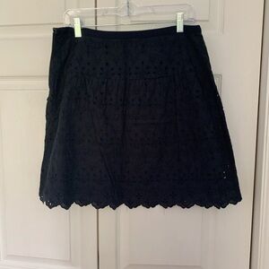 Elegant Navy Blue Lace Skirt